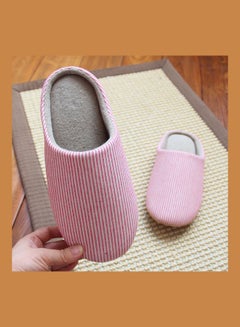 Striped Slip-On Bedroom Slippers Pink - v1626287451/N49023324V_4