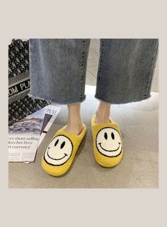 Joychic Smiley Face Designed Bedroom Slippers Yellow/White  - Image 2