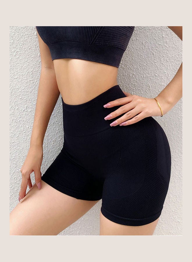 Joychic - High Waist Butt Lifting Yoga Shorts Black - Image 1
