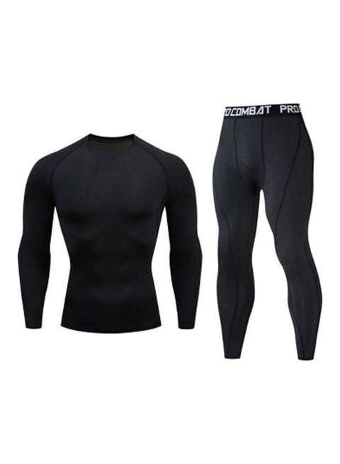Long Sleeves T-Shirt And Pants Black