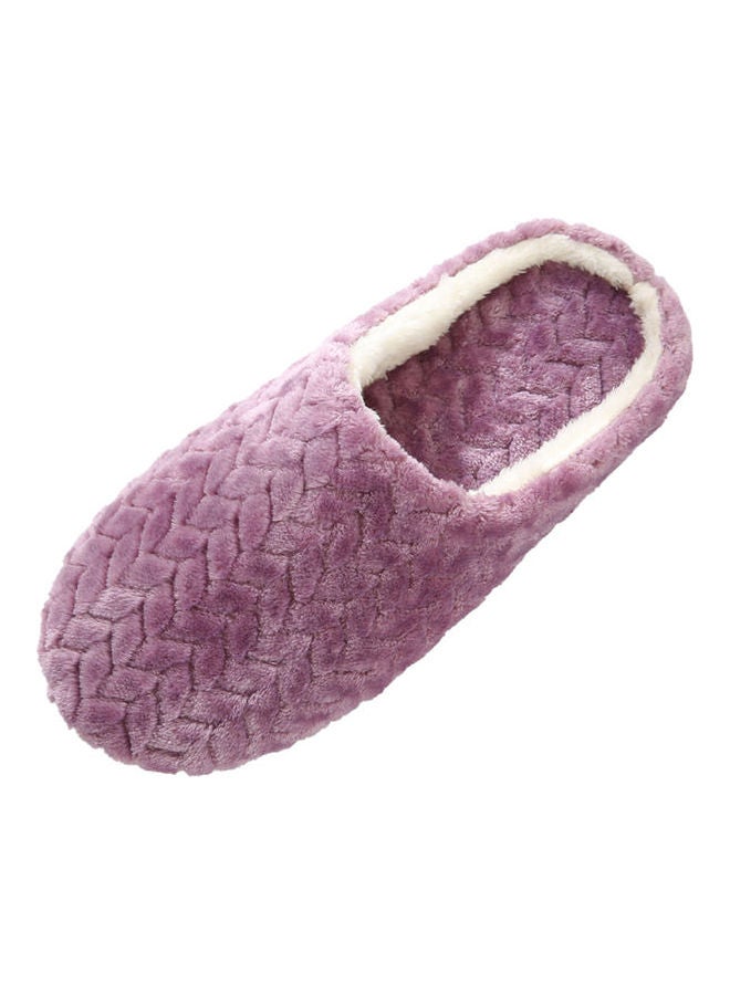 Joychic - Slip-On Cotton Indoor Slippers Purple - Image 1