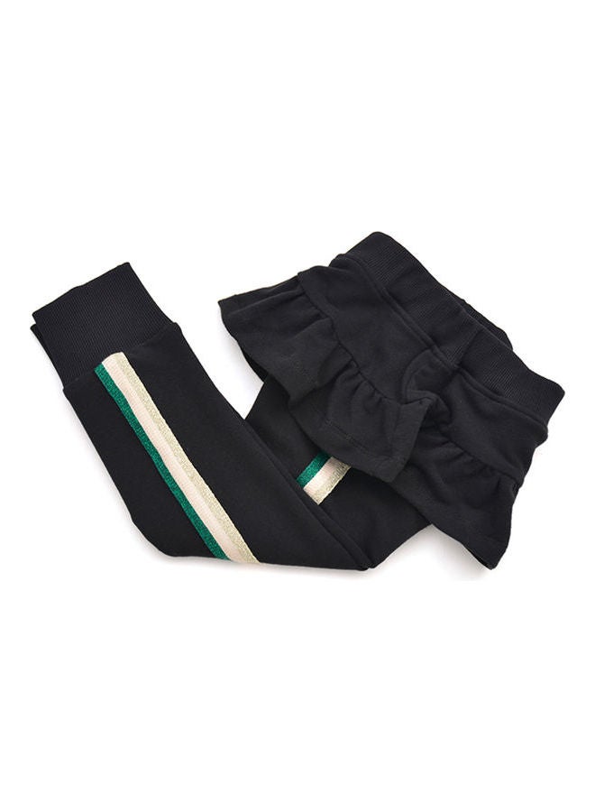 ماركة غير محددة Comfortable Stripes Joggers Black  - Image 3