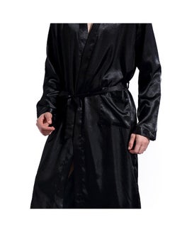 Joychic Solid Belted Robe Black  - Image 4