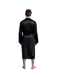 Joychic Solid Belted Robe Black  - Image 2