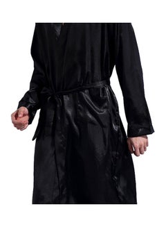 Joychic Solid Belted Robe Black  - Image 5