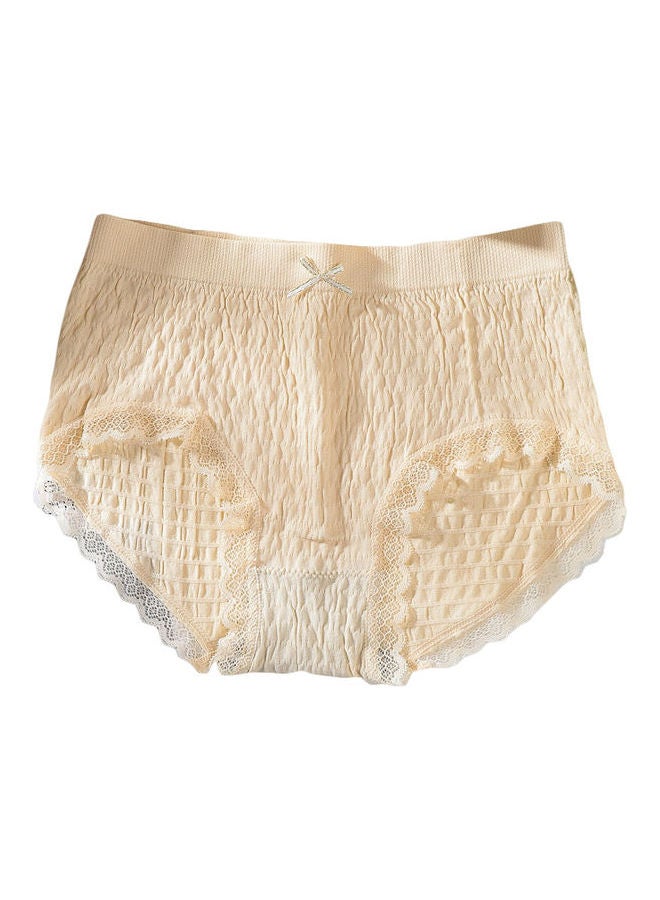 Joychic Breathable Lace Seamless Briefs Beige  - Image 1