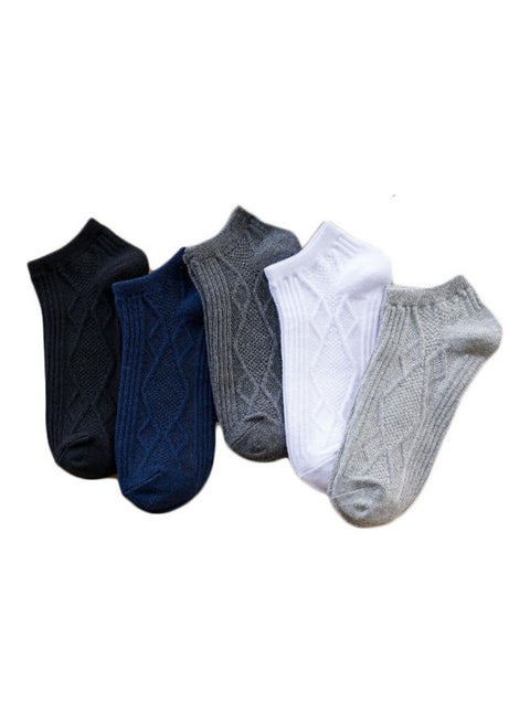 Pack Of 5 Mesh Crew Socks Multicolour