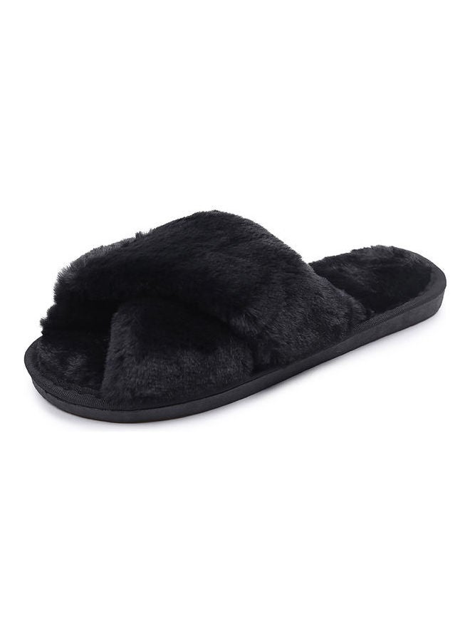 Joychic - Cross Designed Bedroom Slippers Black - Image 1