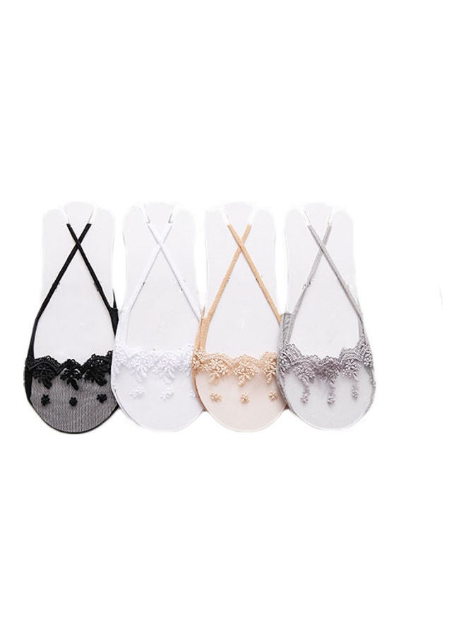 جوي شيك مجموعة من 4 أزواج من الجوارب القصيرة متعدد الألوان - Image 1