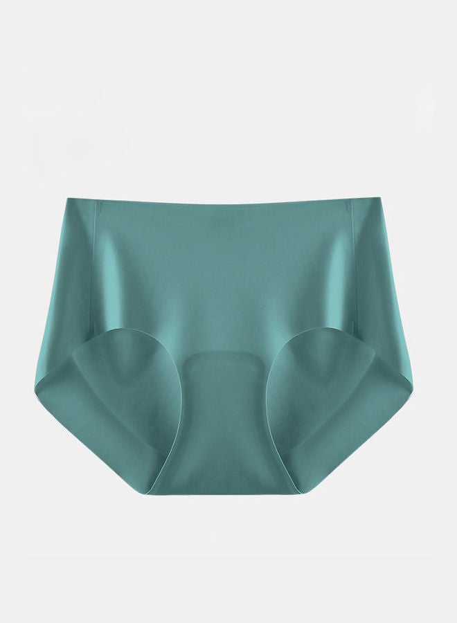 Joychic Solid Pattern Skin-Friendly Elastic Briefs Green  - Image 1