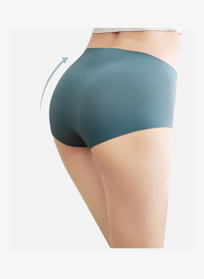 Joychic Solid Pattern Skin-Friendly Elastic Briefs Green  - Image 3