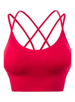Quick-Drying Shockproof Back Cross Bralette Red