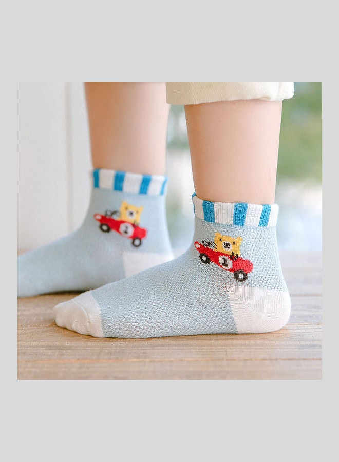 جوي شيك مجموعة جوارب بطول الكاحل مزينة بطبعات، مكونة من 5 قطع. - Image 3