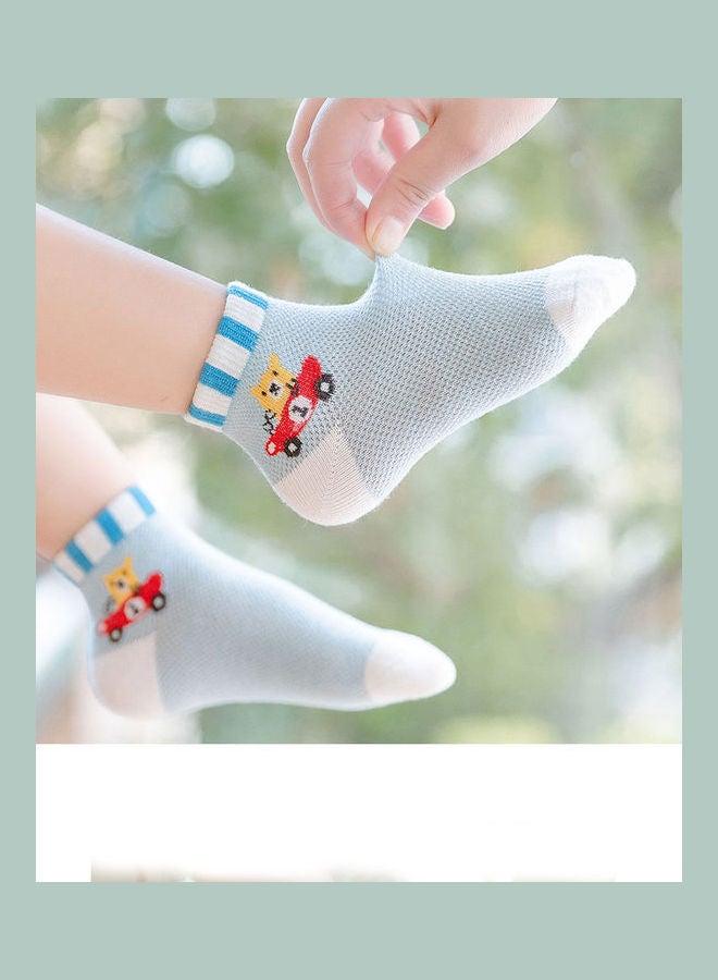 جوي شيك مجموعة جوارب بطول الكاحل مزينة بطبعات، مكونة من 5 قطع. - Image 4