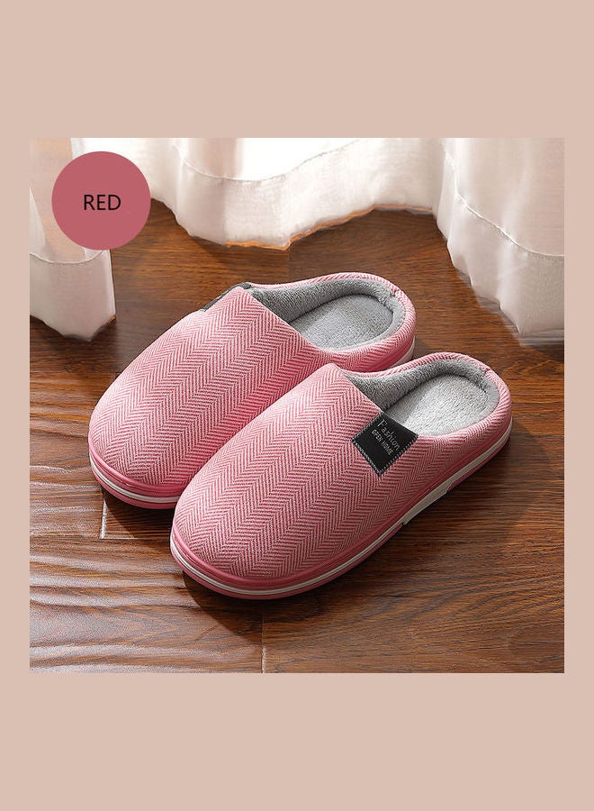 Joychic - Cotton Bedroom Slippers Red - Image 1