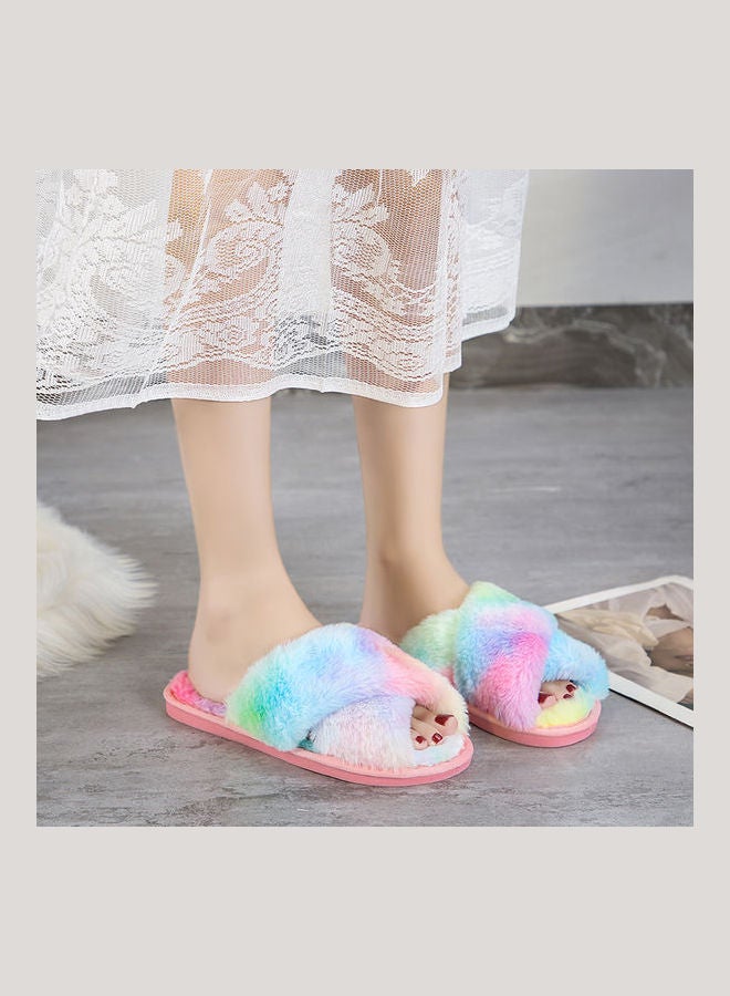 Cross Designed Bedroom Slippers Multicolour - v1626292392/N49023130V_3