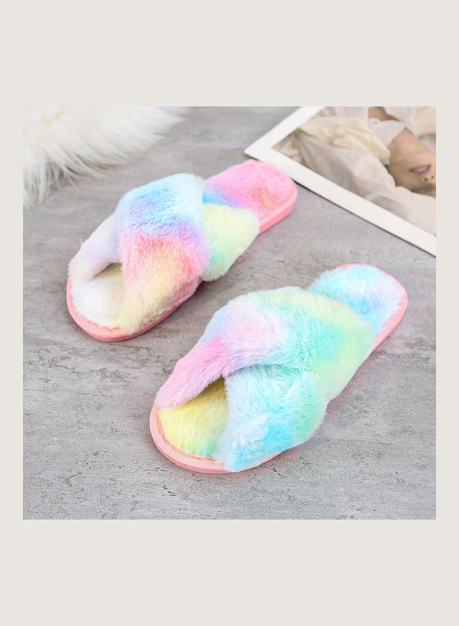 Cross Designed Bedroom Slippers Multicolour - v1626292392/N49023130V_5