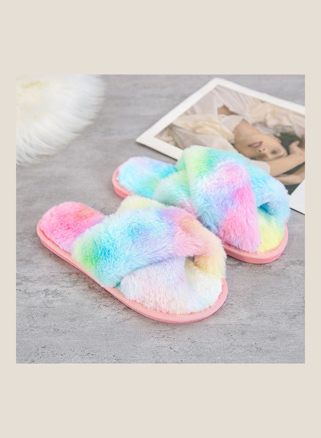 Cross Designed Bedroom Slippers Multicolour - v1626292392/N49023130V_6