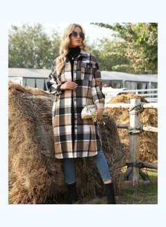 Joychic Checkered Details Coat Multicolour  - Image 1