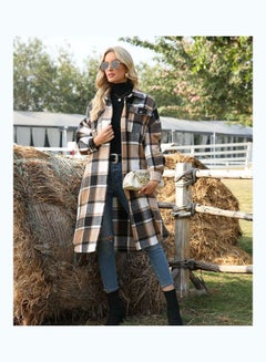 Joychic Checkered Details Coat Multicolour  - Image 2