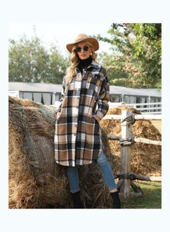 Joychic Checkered Details Coat Multicolour  - Image 4