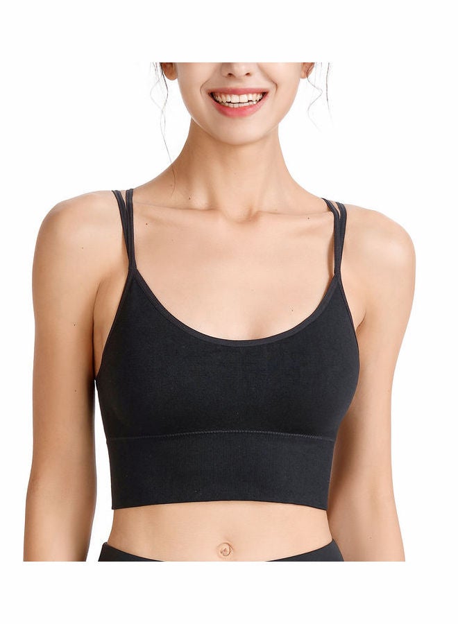 جوي شيك حمالة صدر رياضية بظهر متقاطع أسود - Image 5