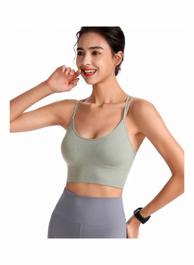 Joychic - Back Cross Sports Bra Green - Image 1