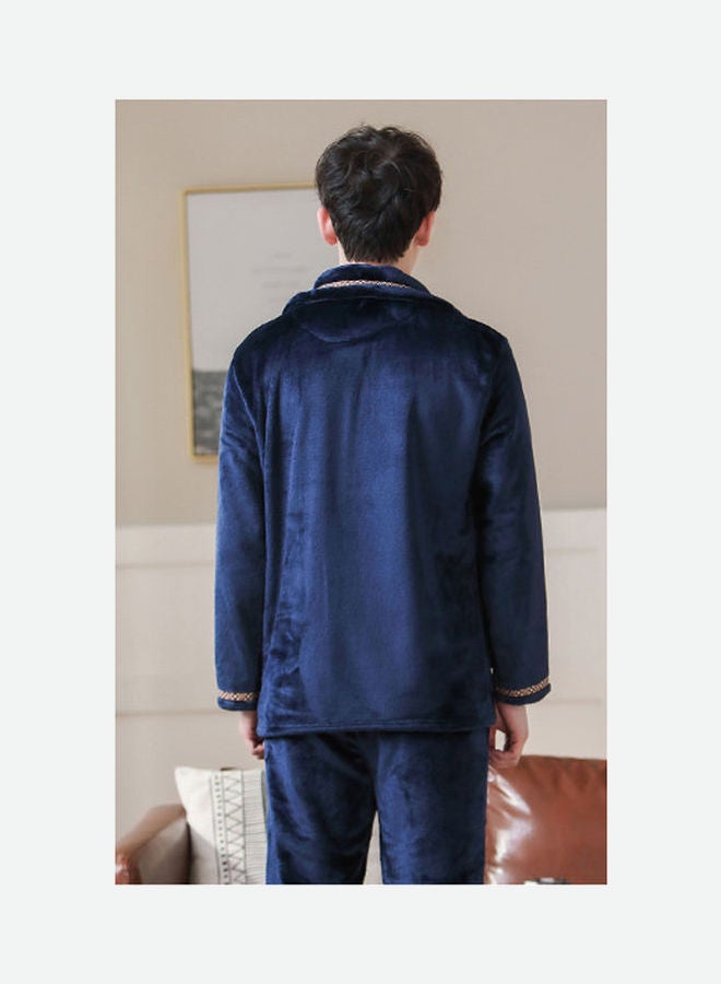 Joychic - 2-Piece Long Sleeves Pyjama Set Dark Blue - Image 1