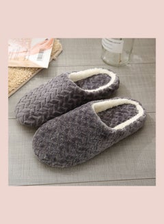 Slip-On Cotton Indoor Slippers Grey - v1626292846/N49023212V_2