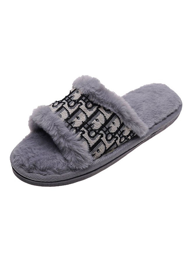 Joychic - Printed Bedroom Slippers Grey - Image 1