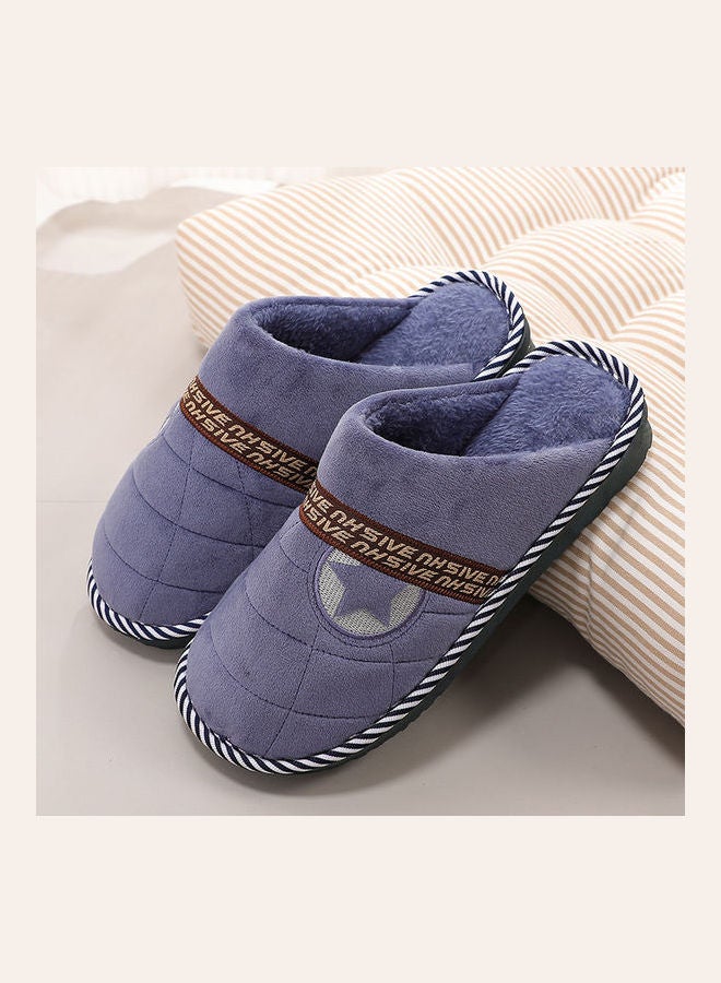 Joychic - Star Designed Anti-Skid Bedroom Slippers Blue - Image 1