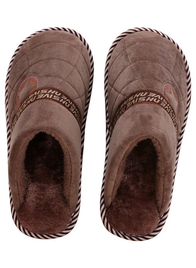Joychic Star Designed Anti-Skid Bedroom Slippers Brown  - Image 2