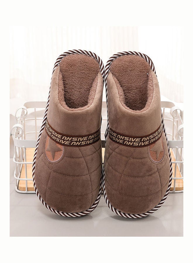 Joychic Star Designed Anti-Skid Bedroom Slippers Brown  - Image 4