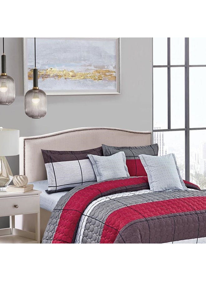 6-Piece king Size Comforter Set Microfiber Multicolour - Image 3