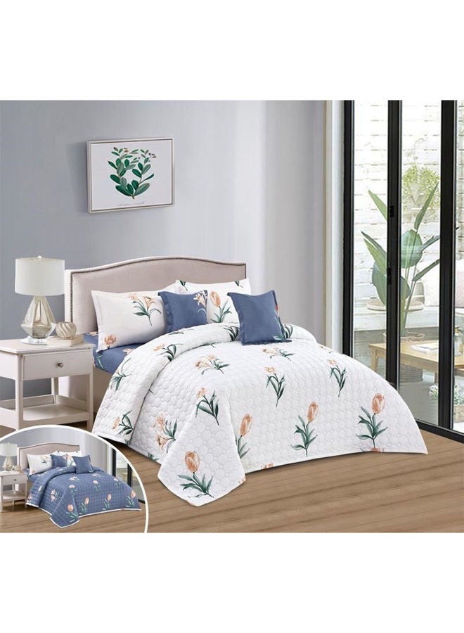 6-Piece king Size Comforter Set Microfiber Multicolour - Image 1