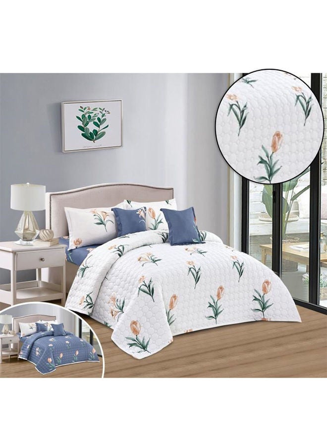6-Piece king Size Comforter Set Microfiber Multicolour - Image 2