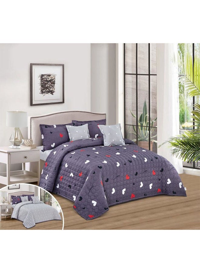 Generic 6 Pieces king Size Comforter Set Microfiber Multicolour  - Image 1