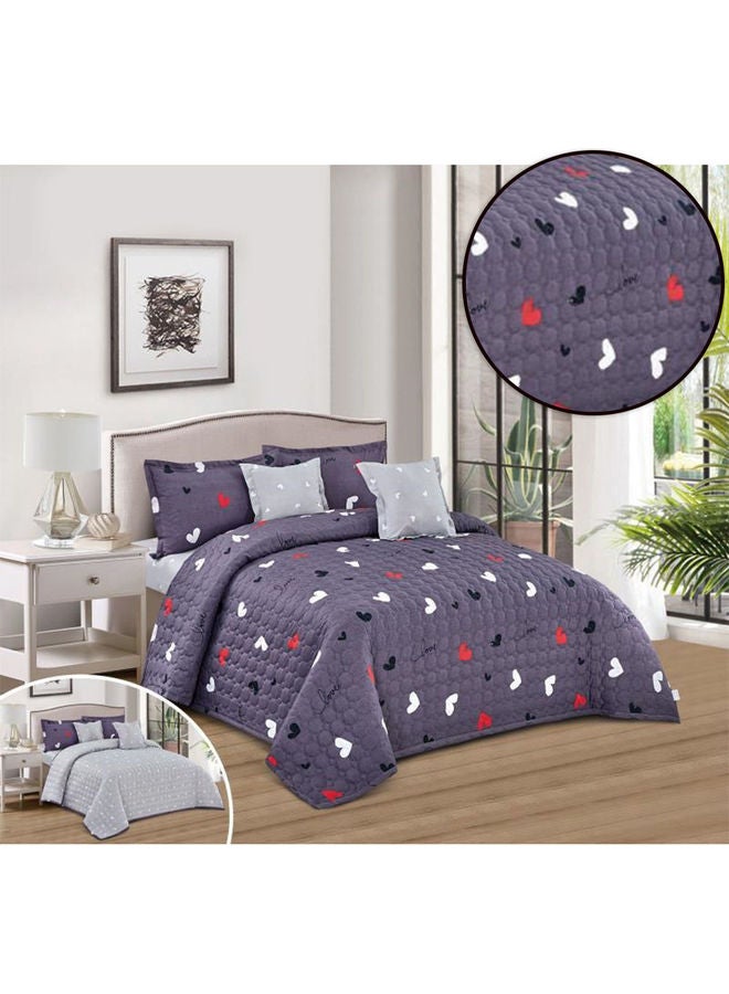 Generic 6 Pieces king Size Comforter Set Microfiber Multicolour  - Image 2