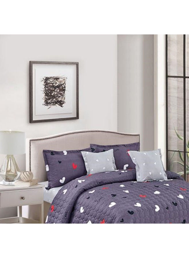 Generic 6 Pieces king Size Comforter Set Microfiber Multicolour  - Image 3
