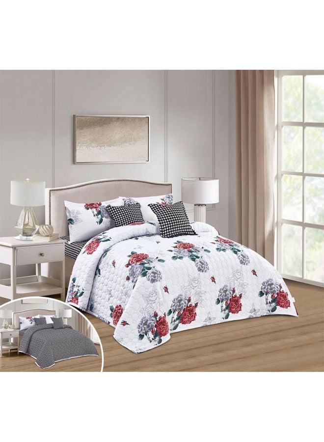 6-Piece king Size Comforter Set Microfiber Multicolour - Image 1