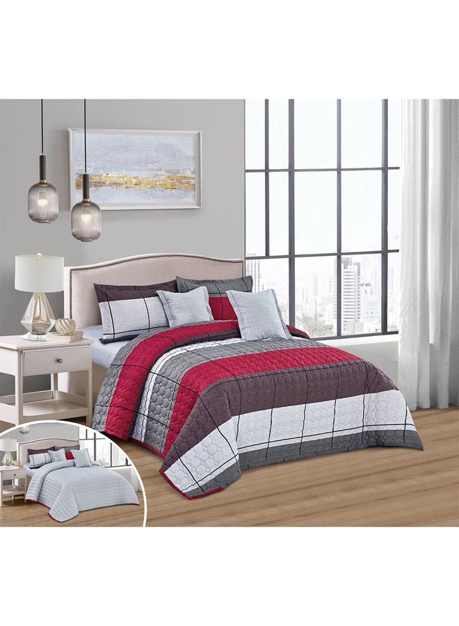 6-Piece king Size Comforter Set Microfiber Multicolour - Image 1