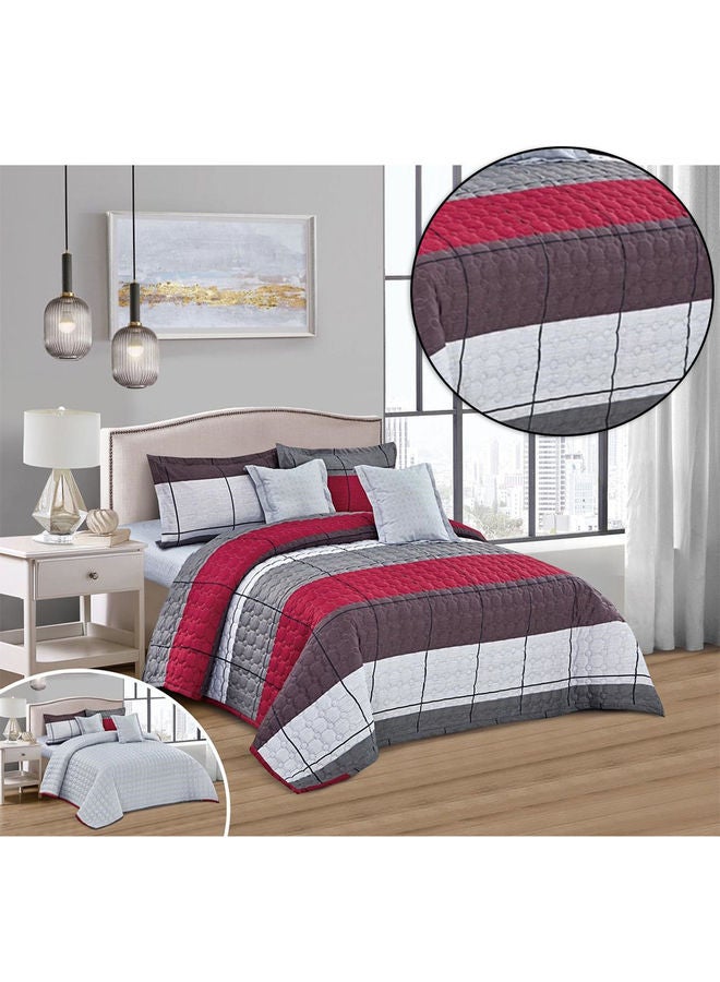 6-Piece king Size Comforter Set Microfiber Multicolour - Image 2