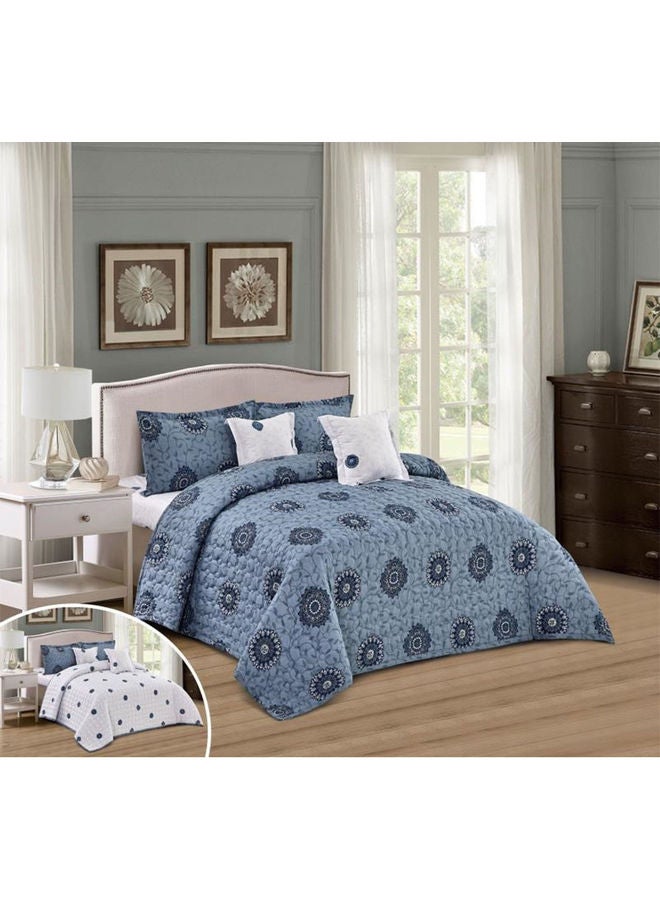 6-Piece king Size Comforter Set Microfiber Grey - Image 1