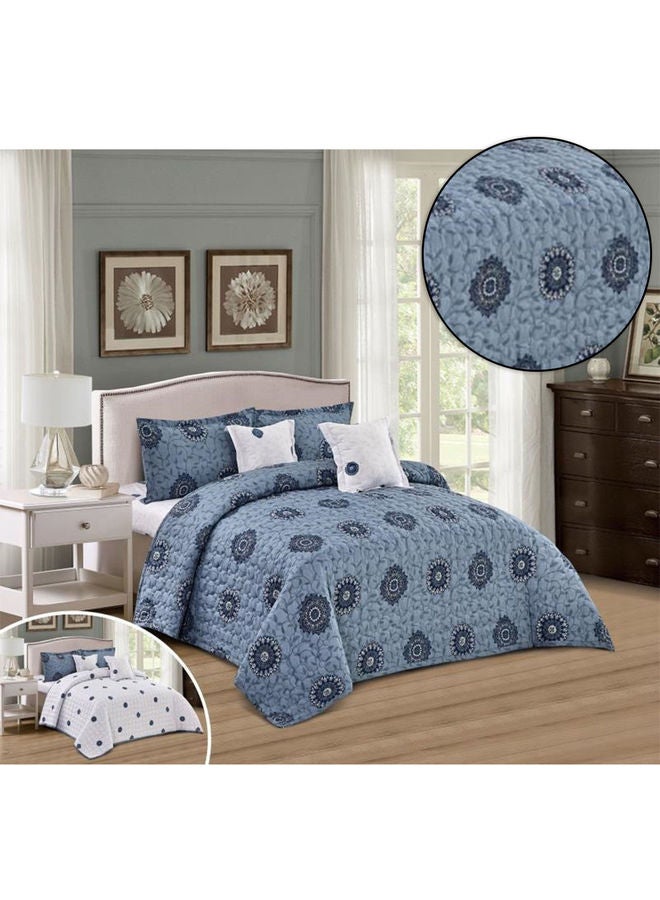 6-Piece king Size Comforter Set Microfiber Grey - Image 2