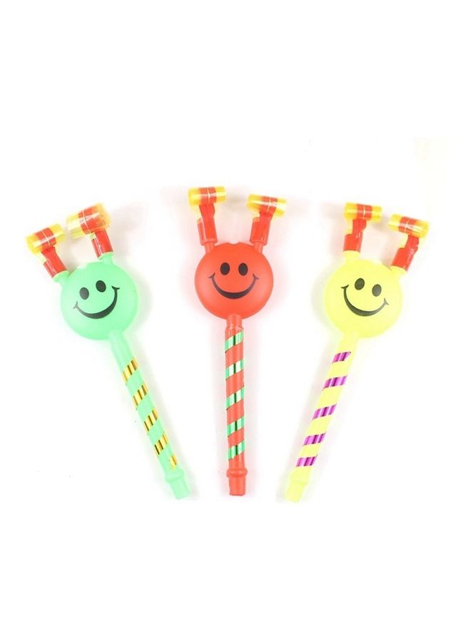 3Pcs Whistles Children Striped Smile Face Festive Party Supplies