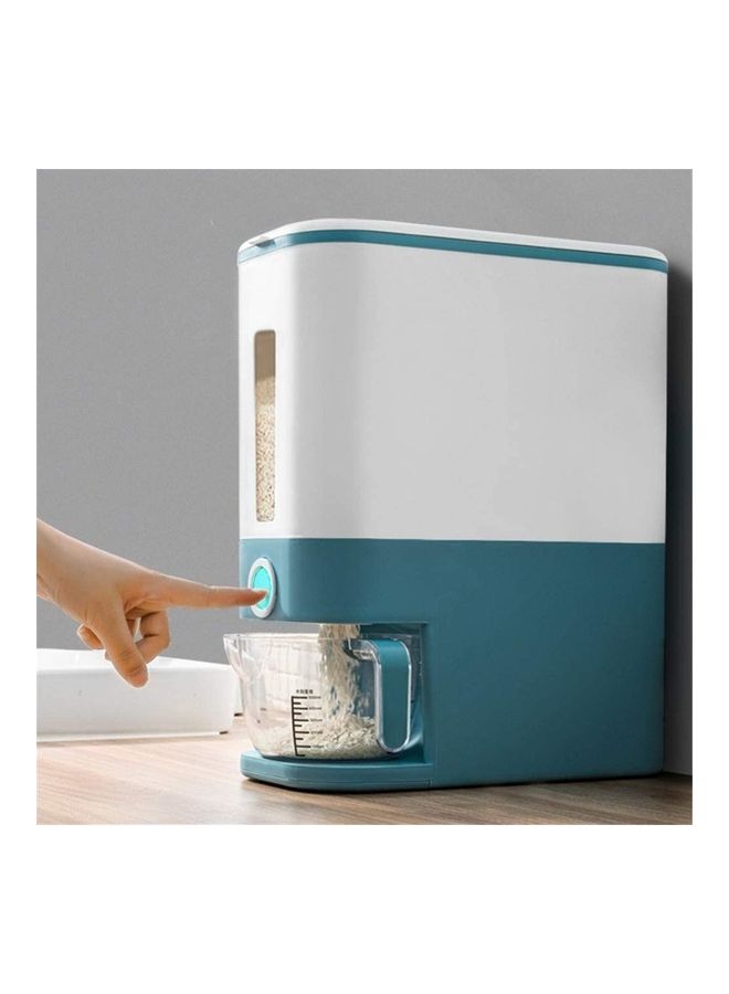 Generic - Rice Storage Automatic Box/Container - Large Sealed Kitchen Grain & Rice Dispenser with Lid, 12KG (Blue) Blue 34 x17x41cm - Image 1