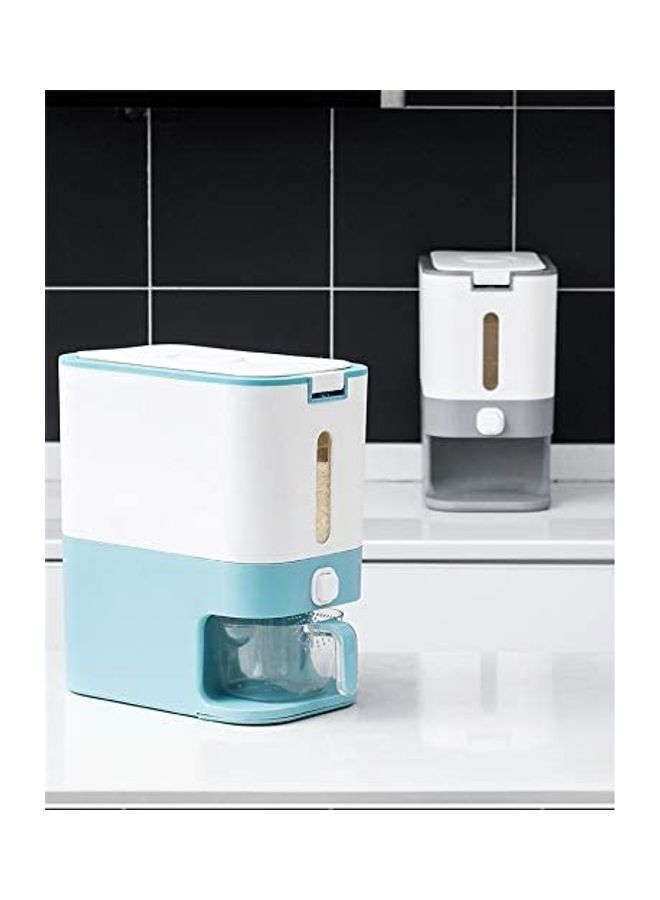 Generic - Rice Storage Automatic Box/Container - Large Sealed Kitchen Grain & Rice Dispenser with Lid, 12KG (Blue) Blue 34 x17x41cm - Image 1