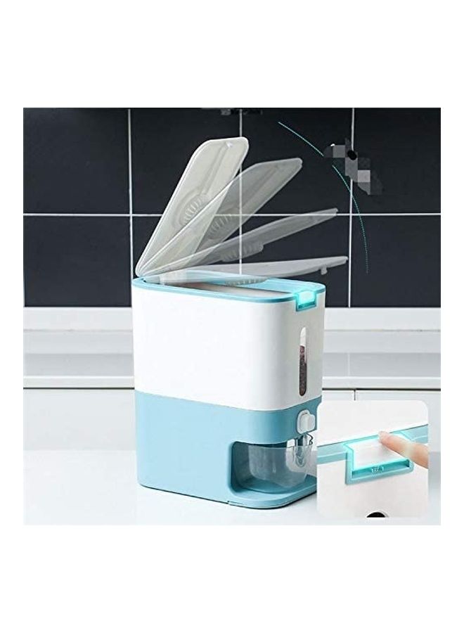 Generic - Rice Storage Automatic Box/Container - Large Sealed Kitchen Grain & Rice Dispenser with Lid, 12KG (Blue) Blue 34 x17x41cm - Image 1