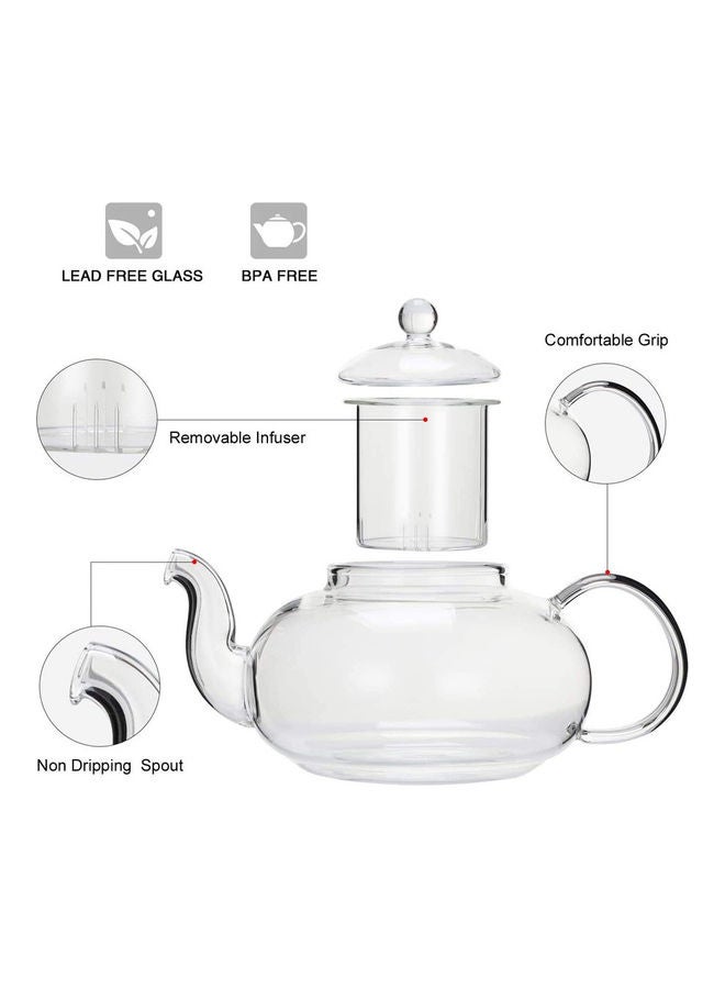 East Lady Heat Resistant Tea Kettle Clear - Image 2