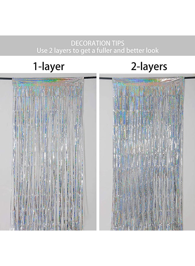 Pack Of 2 Party Foil Curtains